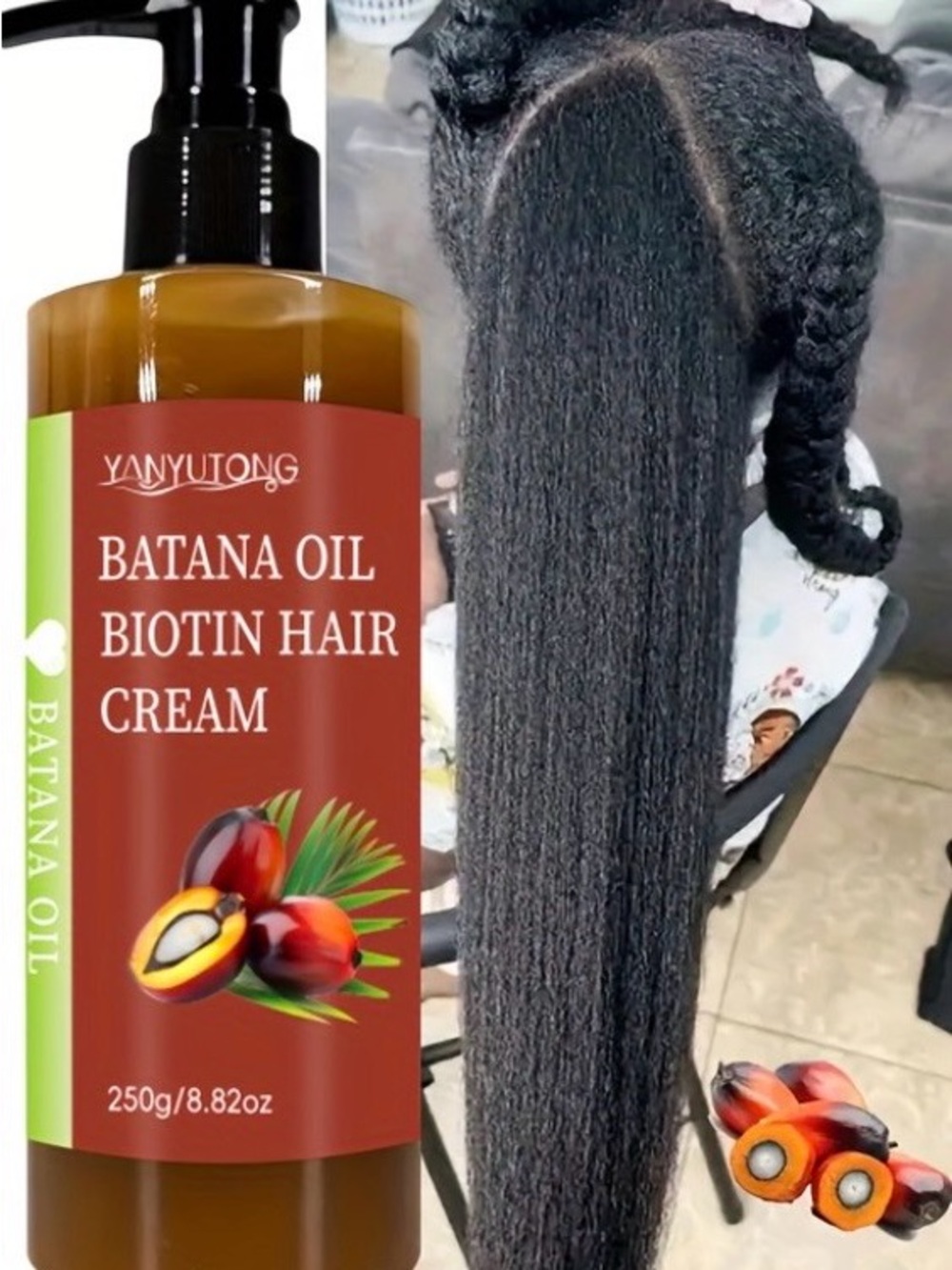 Yanyutong Batana Oil Biotin Hair Cream - 8.82 oz